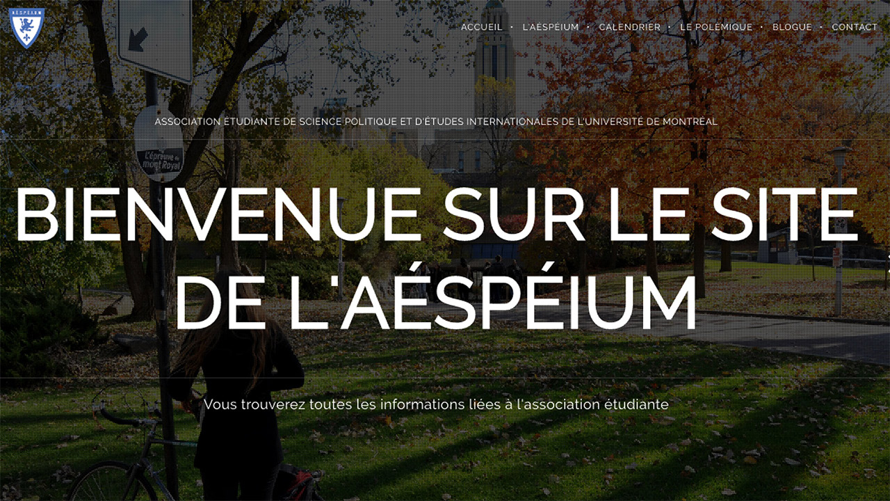 Site Web – Association étudiante de science politique – Université de Montréal